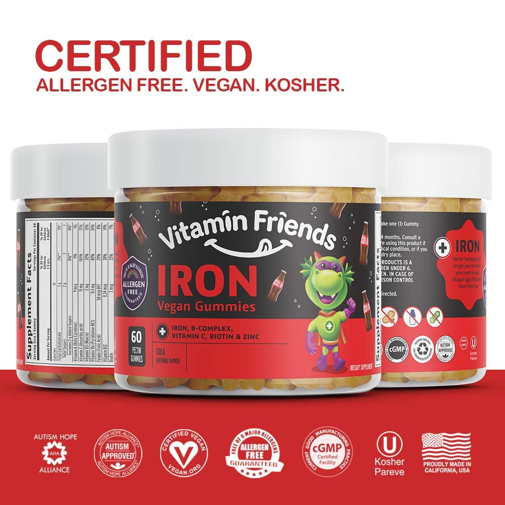Vitamin Friends New Cola Iron Multivitamin for Kids Vegan (60 Day