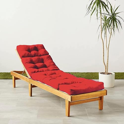 Miniatura 2 de Cojines para sillas de patio, colchón reclinable para muebles de exterior, cojín de asiento suave acolchado con cubierta superior para jardín al