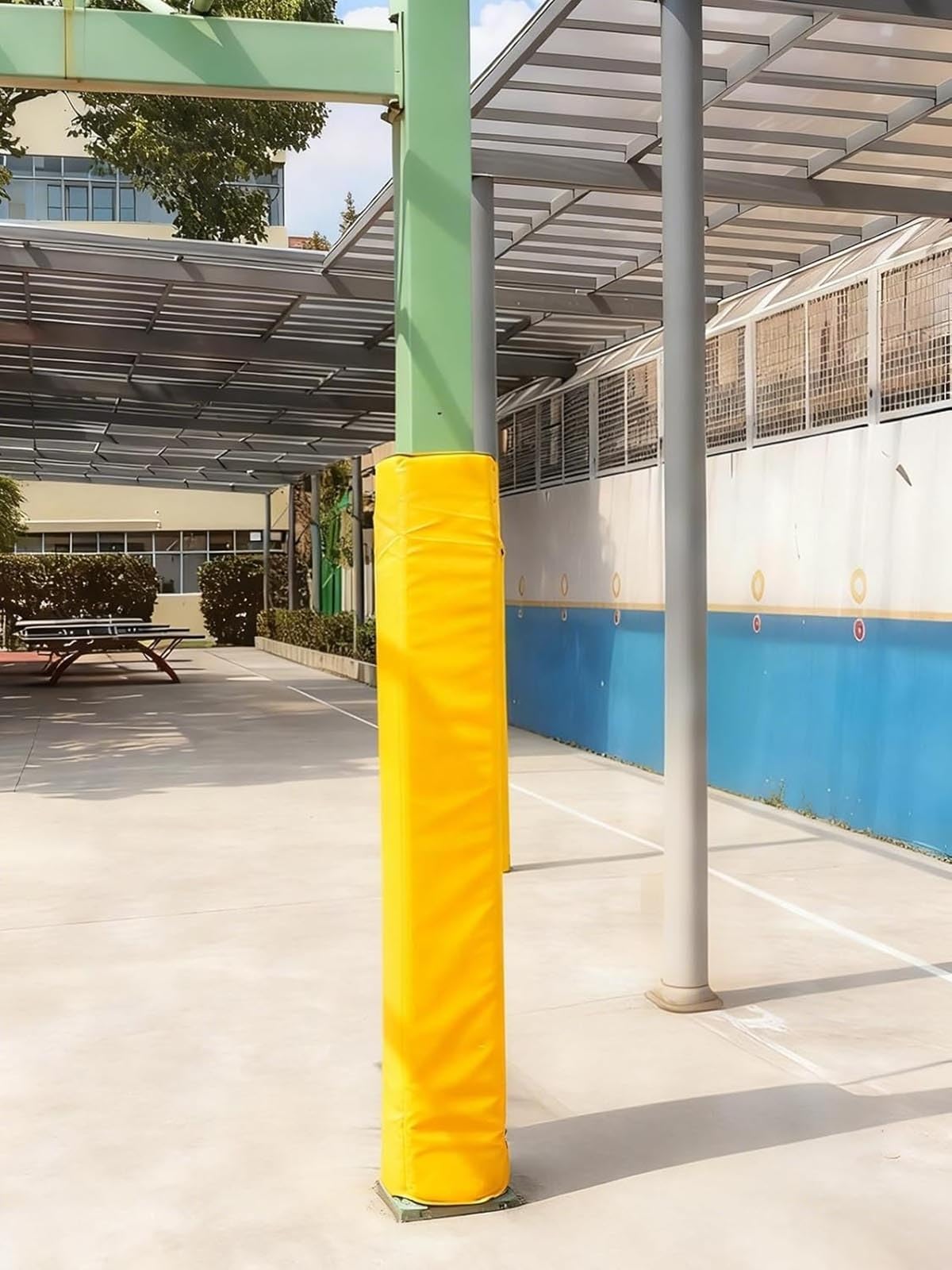 Almohadillas de seguridad de columna para poste de metal, acolchado envolvente de poste para aro de baloncesto, protector de pilar para parque infantil, sótano, exterior