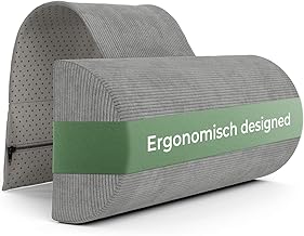Nackenrolle für Sessel mit Gegengewicht (100% Memory Schaum), Nackenkissen Sofa Couch hängend, Nackenstütze für Kopfteil Bett, Kopfkissen für Liegestuhl, ergonomisches nackenkissen, nackenrolle