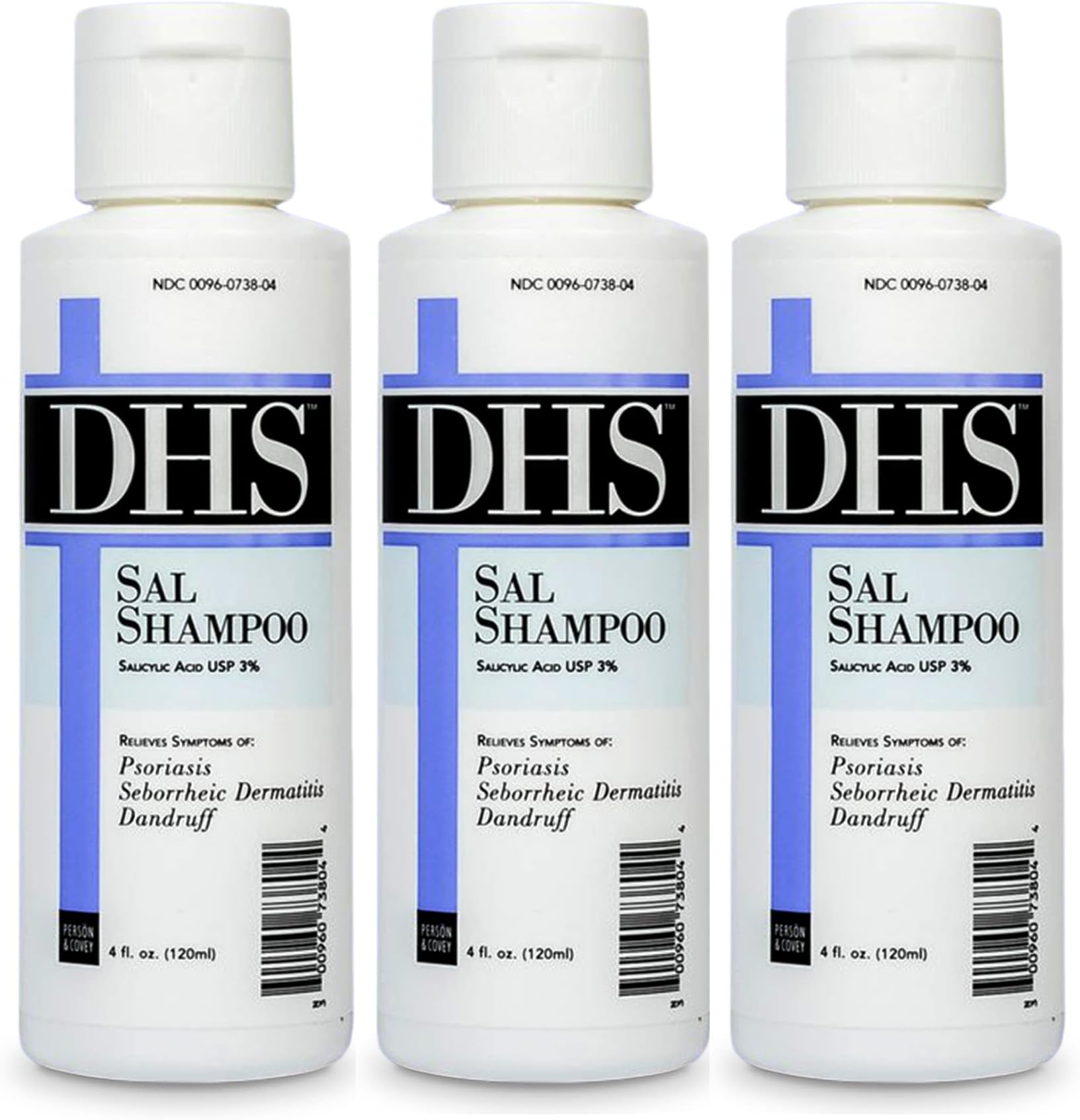 SAL Shampoo - Maximum Strength for Psoriasis, Eczema, and Dandruff/Medicated Anti-Dandruff Shampoo Reduces Oil, Treats Itchy Scalp with Salicylic Acid/PBA-free, Fragrance-free / 4oz