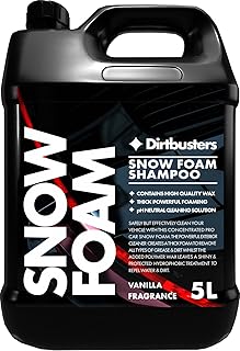 Dirtbusters Snow Foam Car Shampoo And Wax, Powerful Thick Foam Pre Wash Car Cleaner, Non Caustic & Safe Suitable For Cleaning All Vehicle Exteriors, Vanilla (5L)