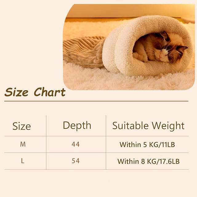 Foto 7 de 7 de Cat Sleeping Bag, Cat Sleeping Bag for Indoor Cats, Cat Winter Sleeping Bag, Cat Bed Cave