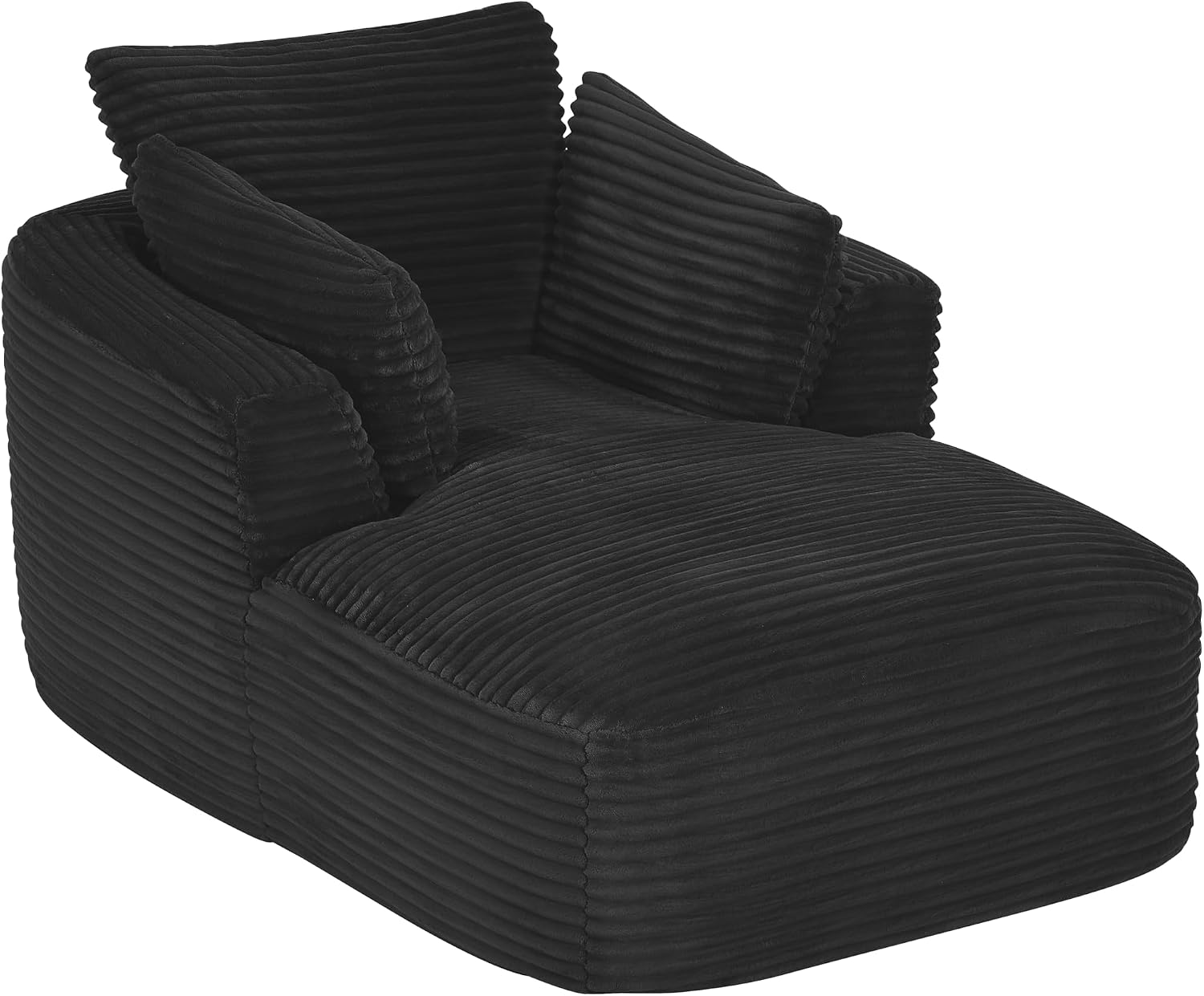 64.6 Inch Chaise Lounge Chair Indoor, Black