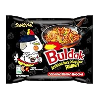 Vista 3 de Samyang Buldak (Korean) Hot Spicy Chicken Stir Fried Ramen (Noodles) 4.94 oz (Pack of 40)