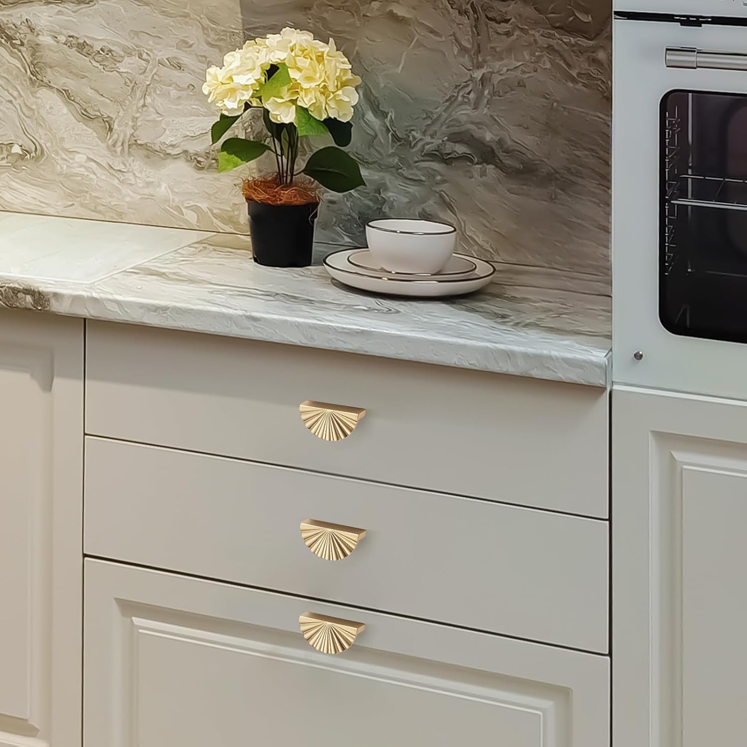 10 Pack Champagne Bronze Cabinet Pulls, Cabinet Handles 3 Inch CC, Zinc Alloy Drawer Handles for Kitchen Dressers & Cupboards, Also Fits 2-1/2 Inch CC
