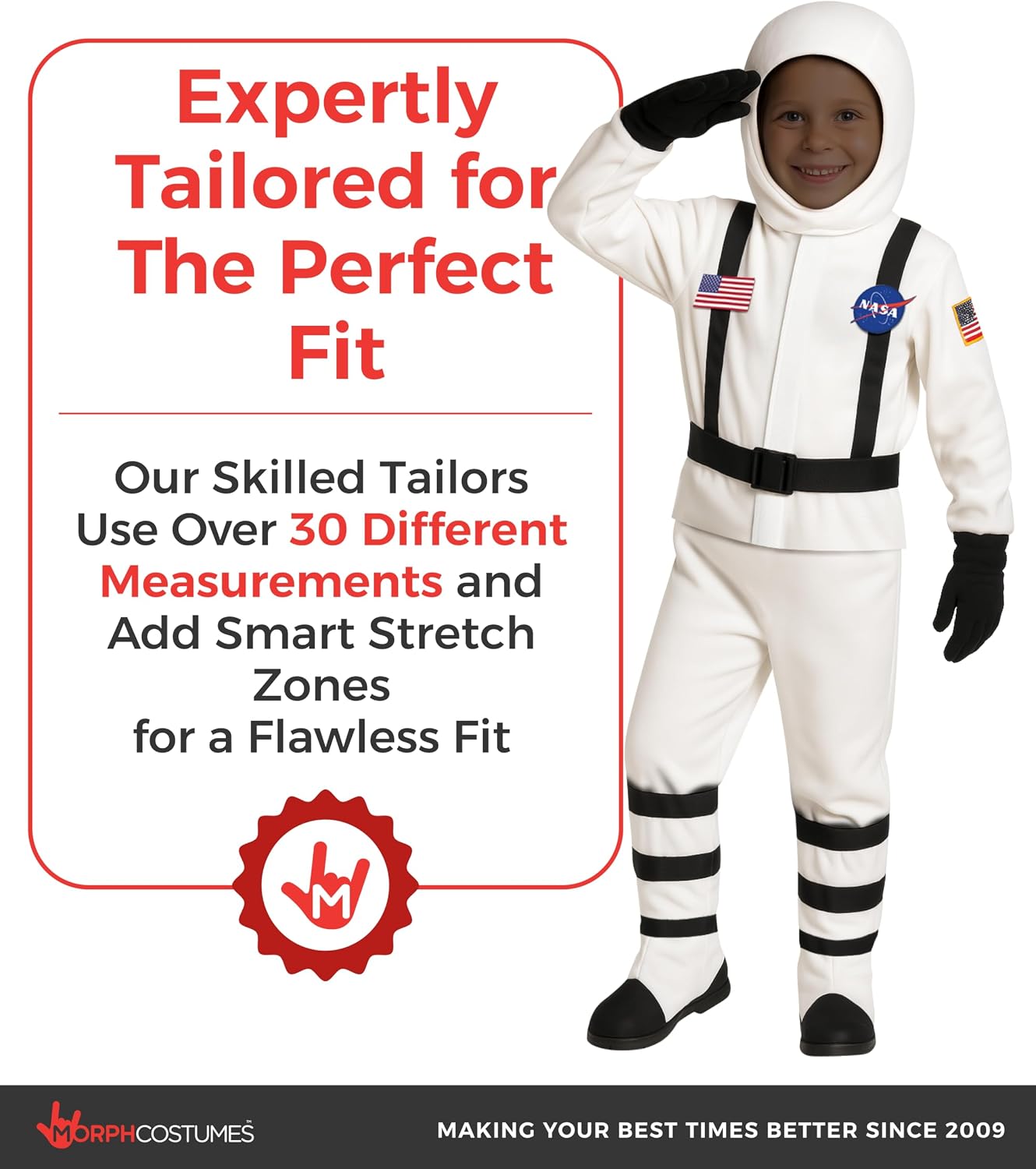 fun shack Kids Astronaut Costume With Helmet, NASA Space Outfit For Boys And Girls, Ideal For Dress Up And Parties