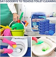 Vista 6 de 20 Count Automatic Toilet Bowl Cleaner Tablets, Bathroom Cleaning Tablets with Long-Lasting Formula, Toilet Cleaners, Blue