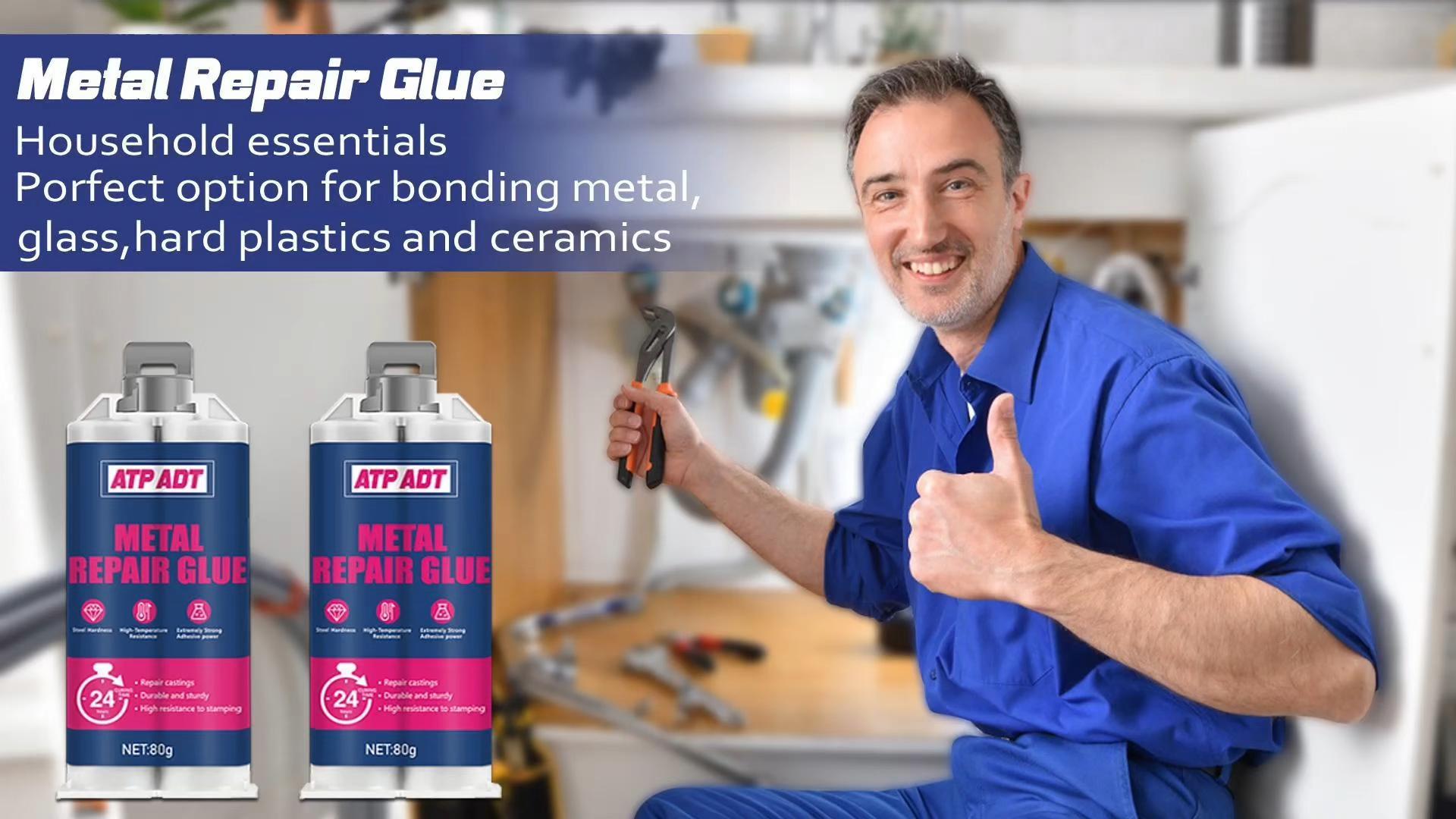 Colla Bicomponente Per Metalli MendMight - 160g, Epossidica, Resistente Al Calore E Urti - Per Riparazioni Durevoli