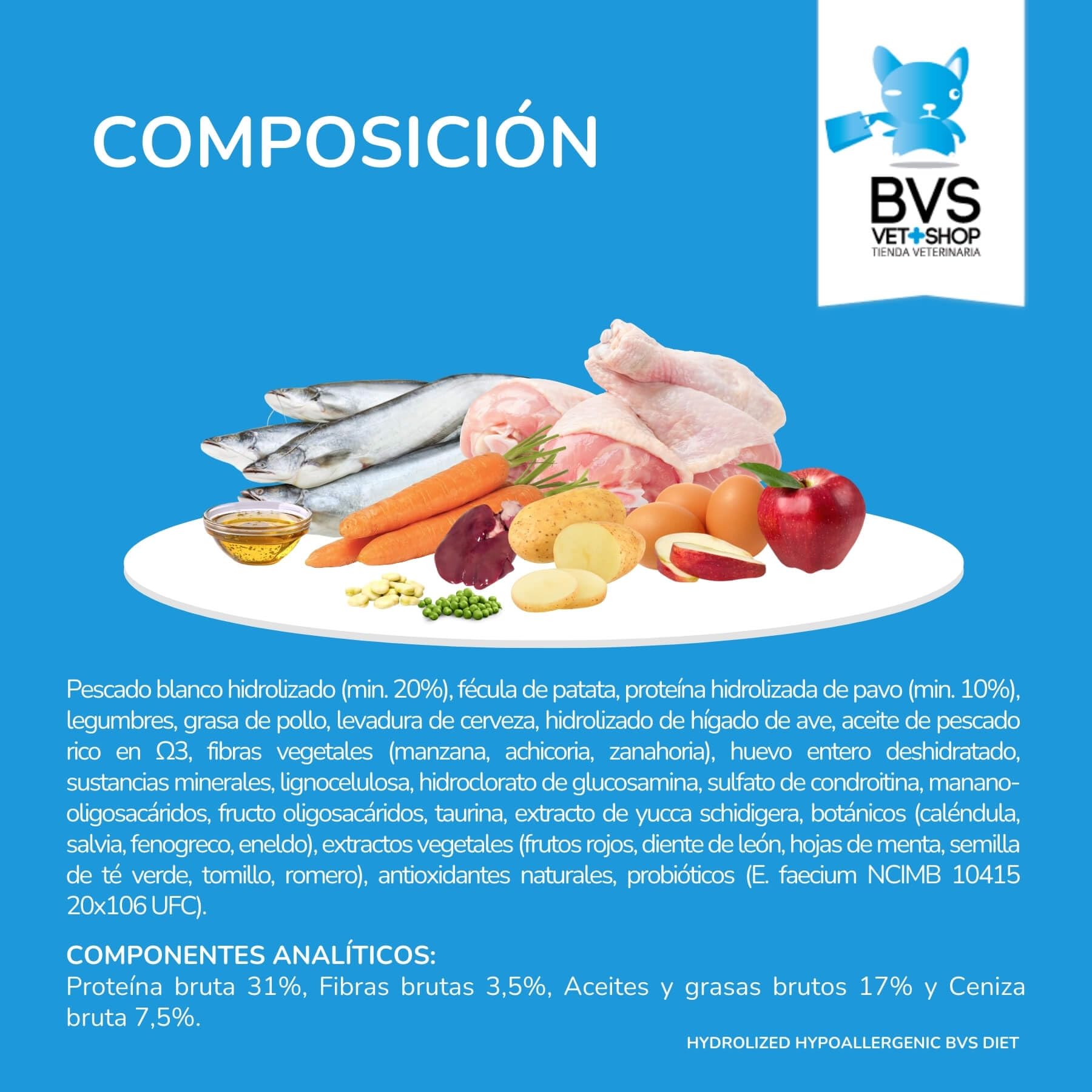 BVS Vet Shop | Diet Gato Hydrolyzed Hypoallergenic Grain Free | Protección Frente a alérgenos e intolerancias alimentarias | 2 kg