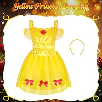 VGOFUN Princess Dress Up Clothes for Little Girls Princess Costume Princess Dresses Toddler Christmas Birthday Gift Aged 3-6