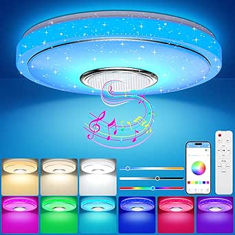 Lampe Musicale LED Avec Haut-parleur Bluetooth – Changement De Couleur RGB – Télécommande – Pour Chambre, Salon, Fête – Matériau ABS/PC