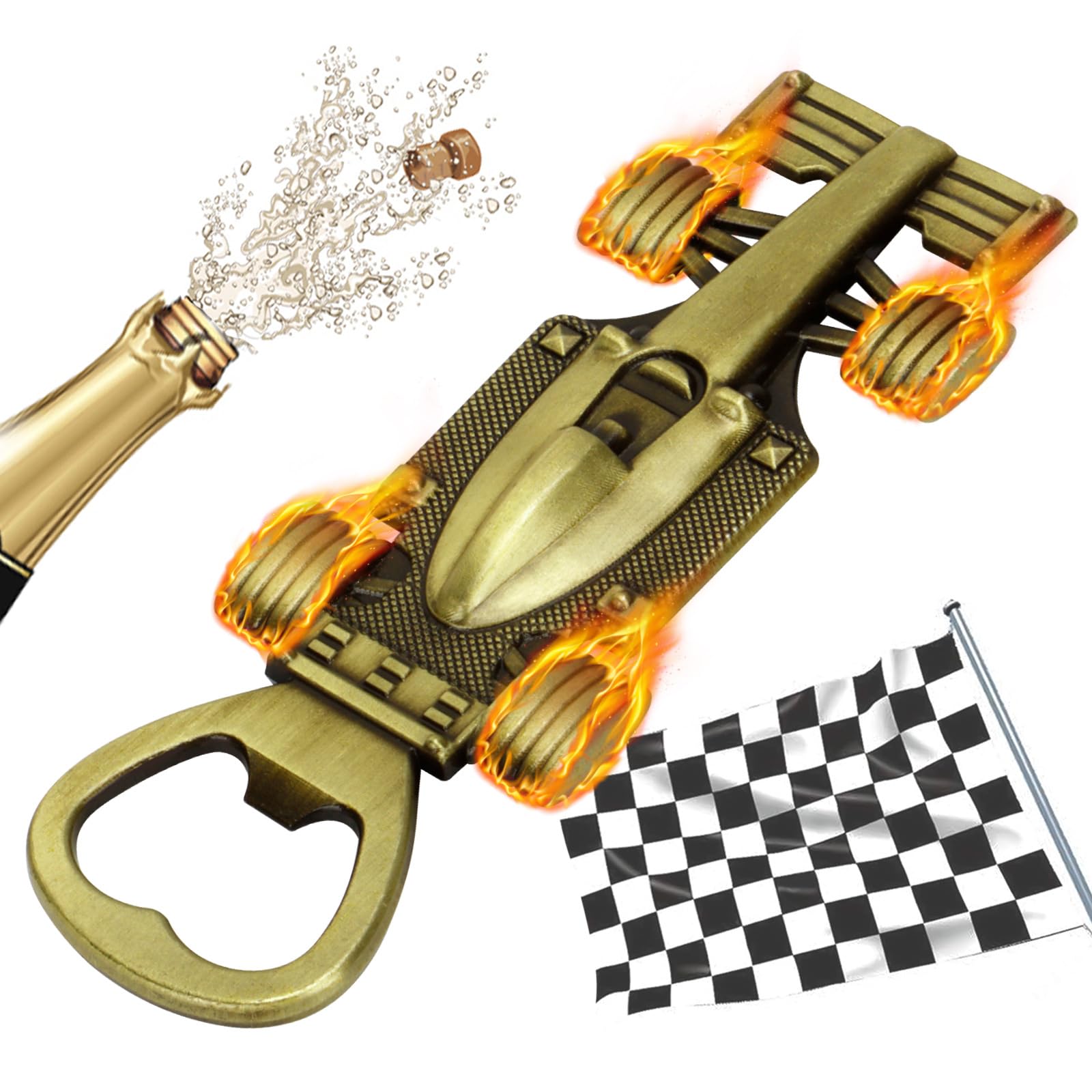 Car Bottle Opener, Unique Racing Car Design, Perfect Gifts for Men, Ideal for Fathers, Birthdays, Christmas, Fun and Functional Beer Bottle Opener