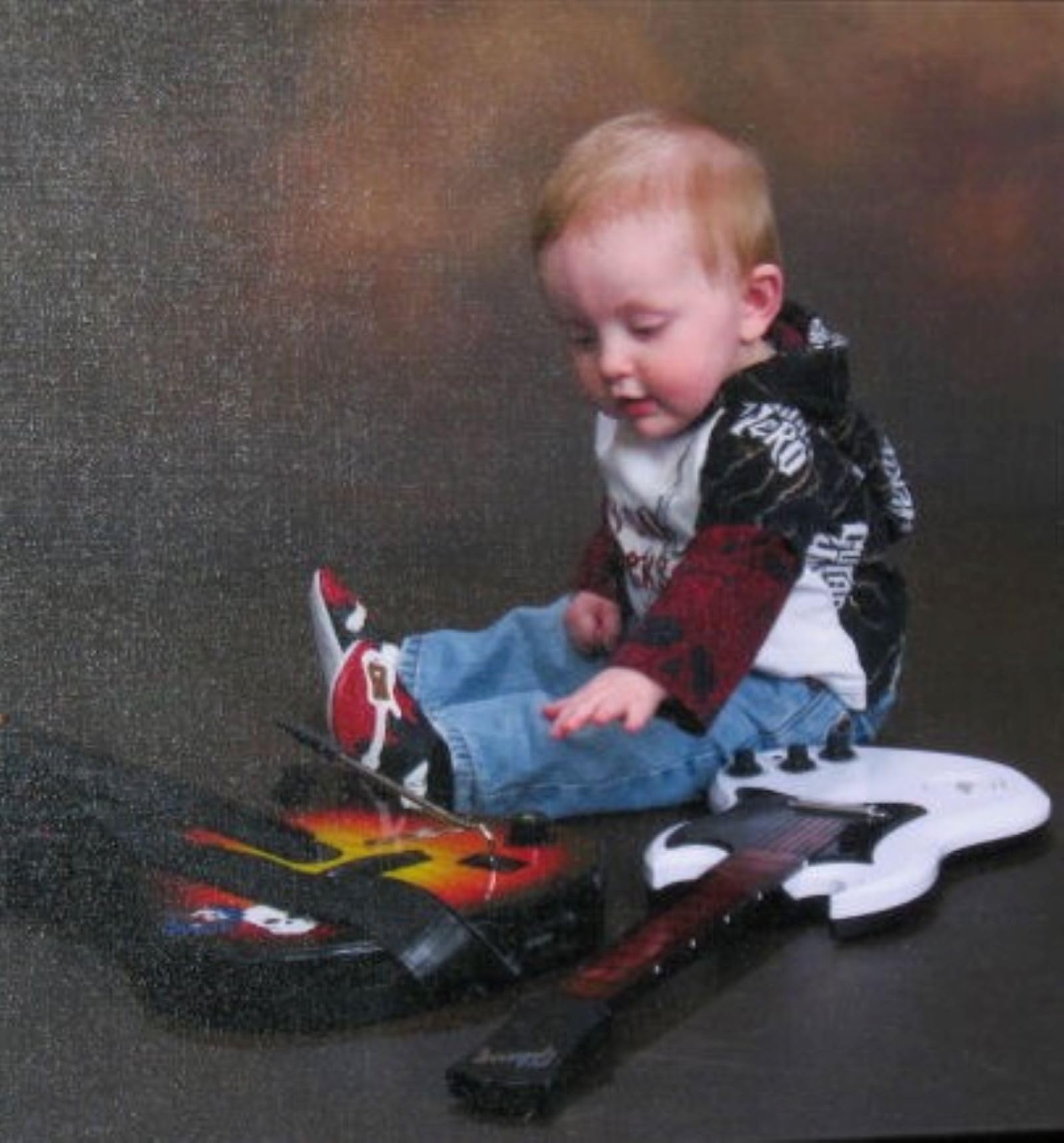 Leather Baby Soft Sole Shoes boy Girl Infant Children Kid Toddler Crib First Walk Gift Guitar Black