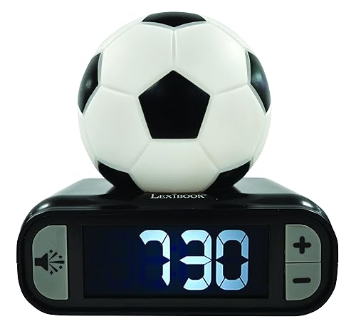 Lexibook, Football, Réveil Veilleuse Ballon de Foot, Figurine Lumineuse, Choix