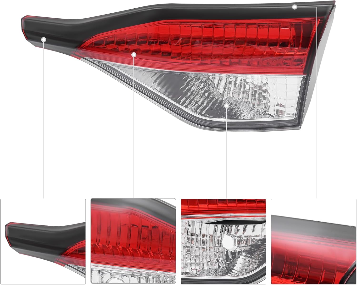 1 Pair Halogen Tail Lights, Inner Trunk Lid Tail Lights, For 2020-2021 Toyota Corolla L/LE/SE, 8159002750, 8158002B60