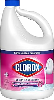Clorox Splash-Less Liquid Bleach, Fresh Meadow Scent - 116 Ounce Bottle (Packaging May Vary)