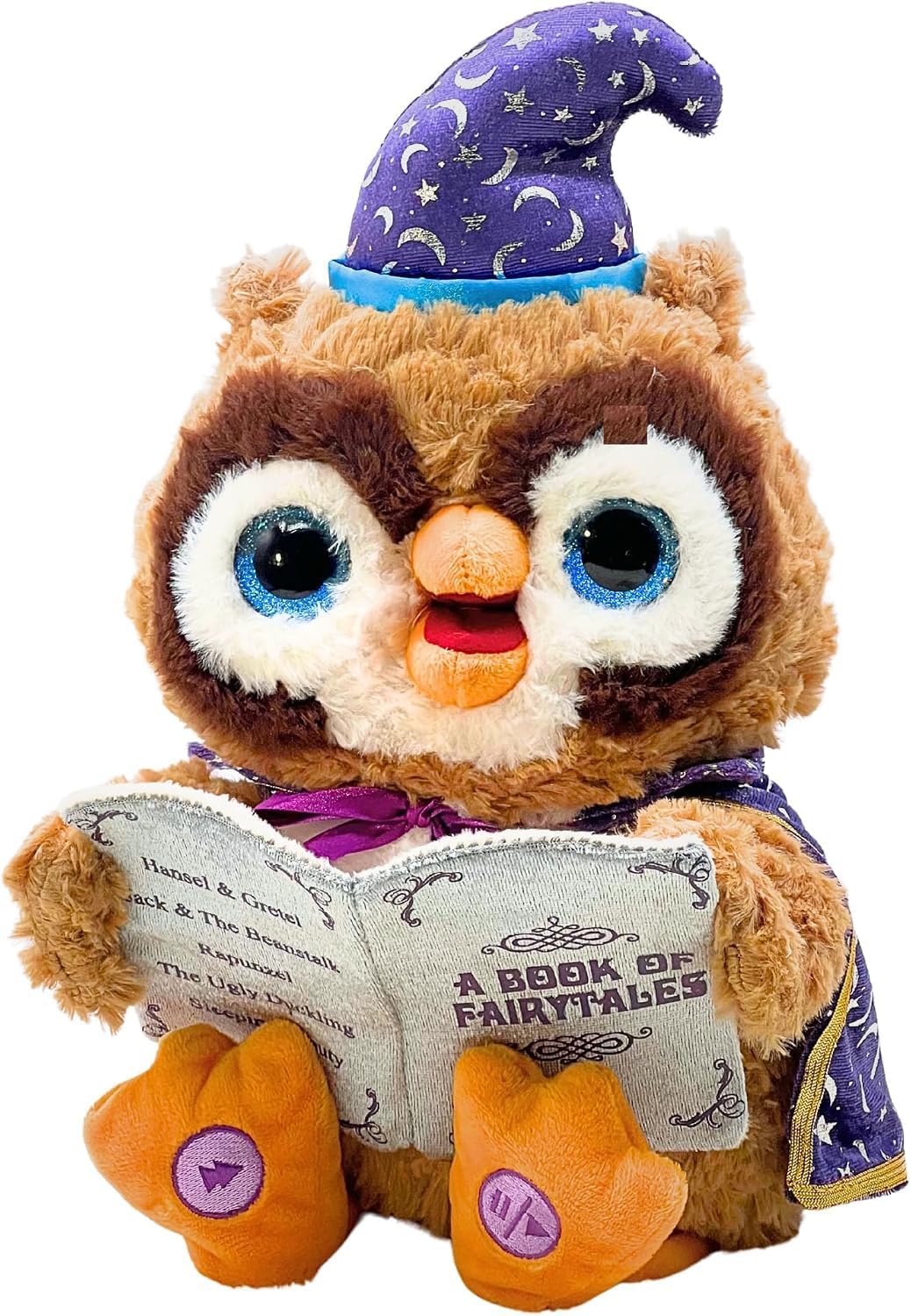 Cuddle Barn Octavius Animated Plush Owl Talks, Tells 5 Fairy Tales - 12 in