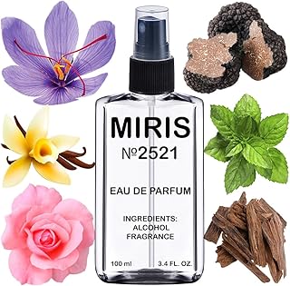 MIRIS No. 2521, Inspired by Noir de Noir, Long-Lasting Eau de Parfum Unisex for Women and Men, Spray 3.4 Fl Oz / 100 ml