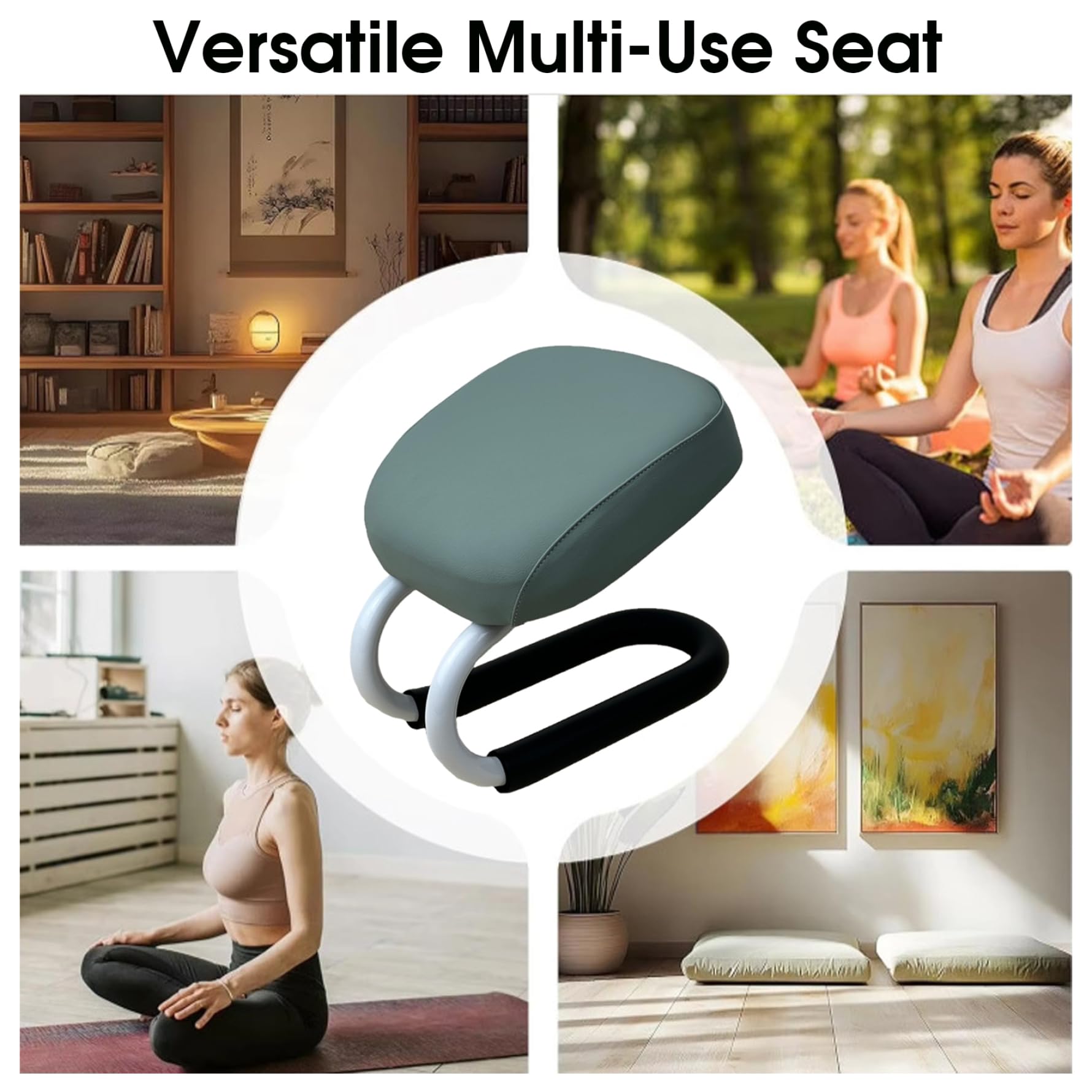 Taburete de meditación, cómodo y Ajustable, arrodillador de oración con Almohadilla Antideslizante, Banco de meditación portátil para Adultos en casa, Asiento