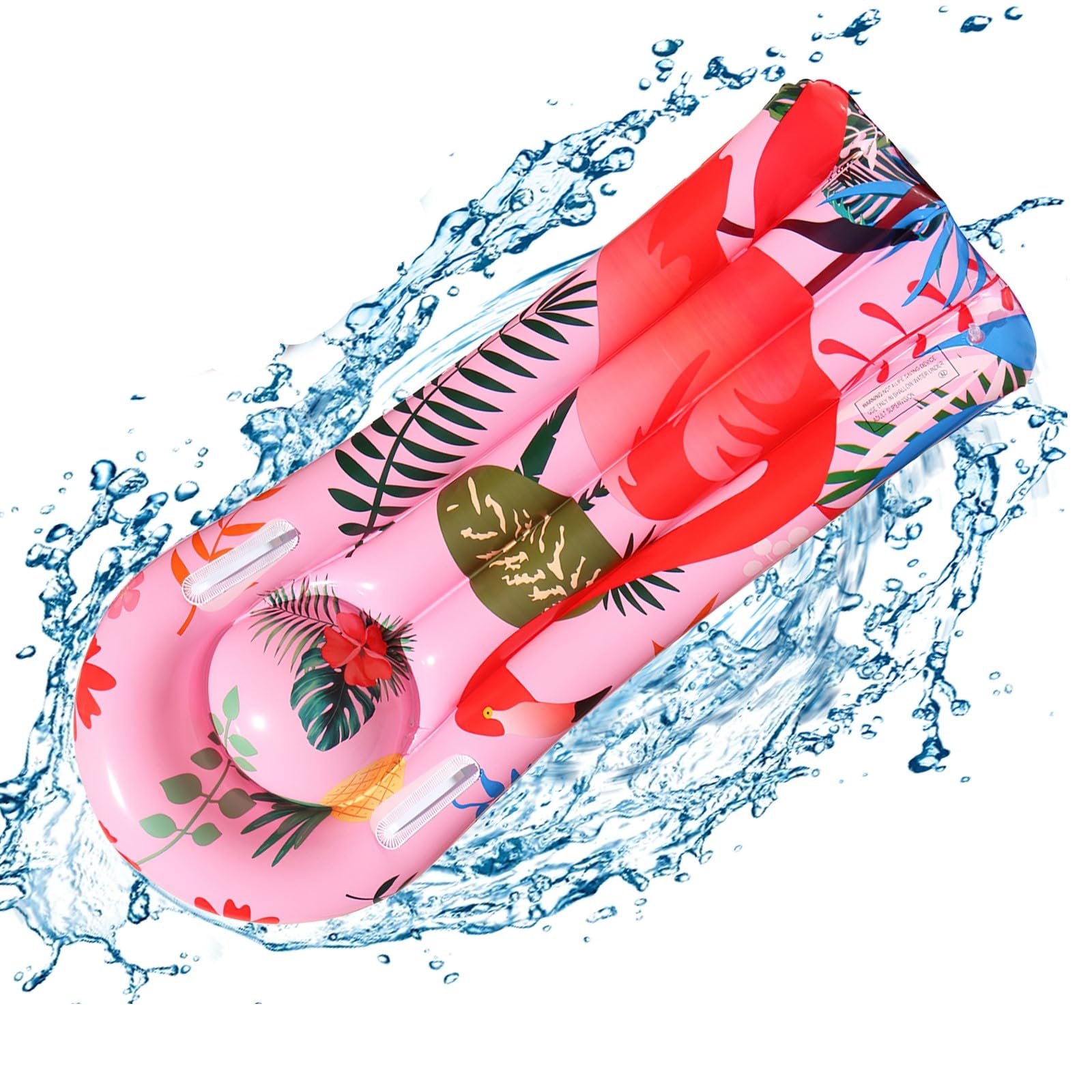 Bodyboard Niños ACTOYS Surfbrett Kinder Bodyboard Schwimmbrett Kinder Schwimmbrett Kinder aufblasbares Bodyboard mit Griffe für Wasserrutschmatte Wasserrutschbahn, Strand, Sprungbrett Pool-110*40cm