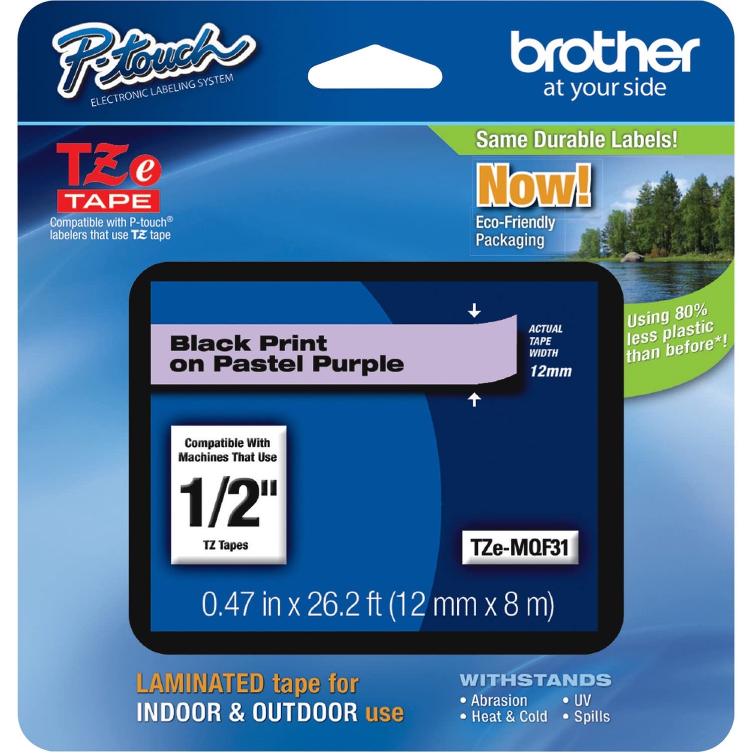 Amazon.com: Brother Genuine P-touch TZE-MQF31 Tape, 1/2 