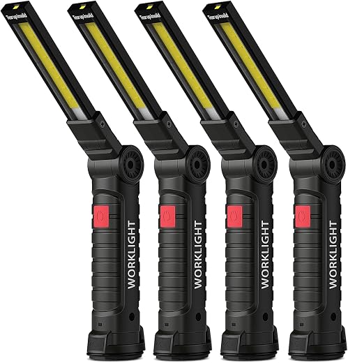 Coquimbo Tool Gifts for Men, Rechargeable LED Work Light Grill Light with Magnetic Base 5 Modes 360° Rotate Stocking Stuff...