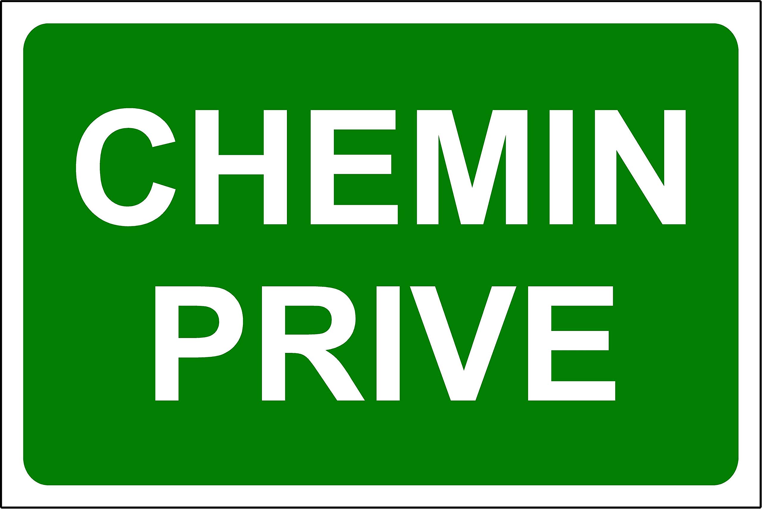 AUA SIGNALETIQUE Privatgrundstück-Schild 'Roulez Au Pas' – Aluminium Dibond 3 Mm, 200 Mm, Made In France