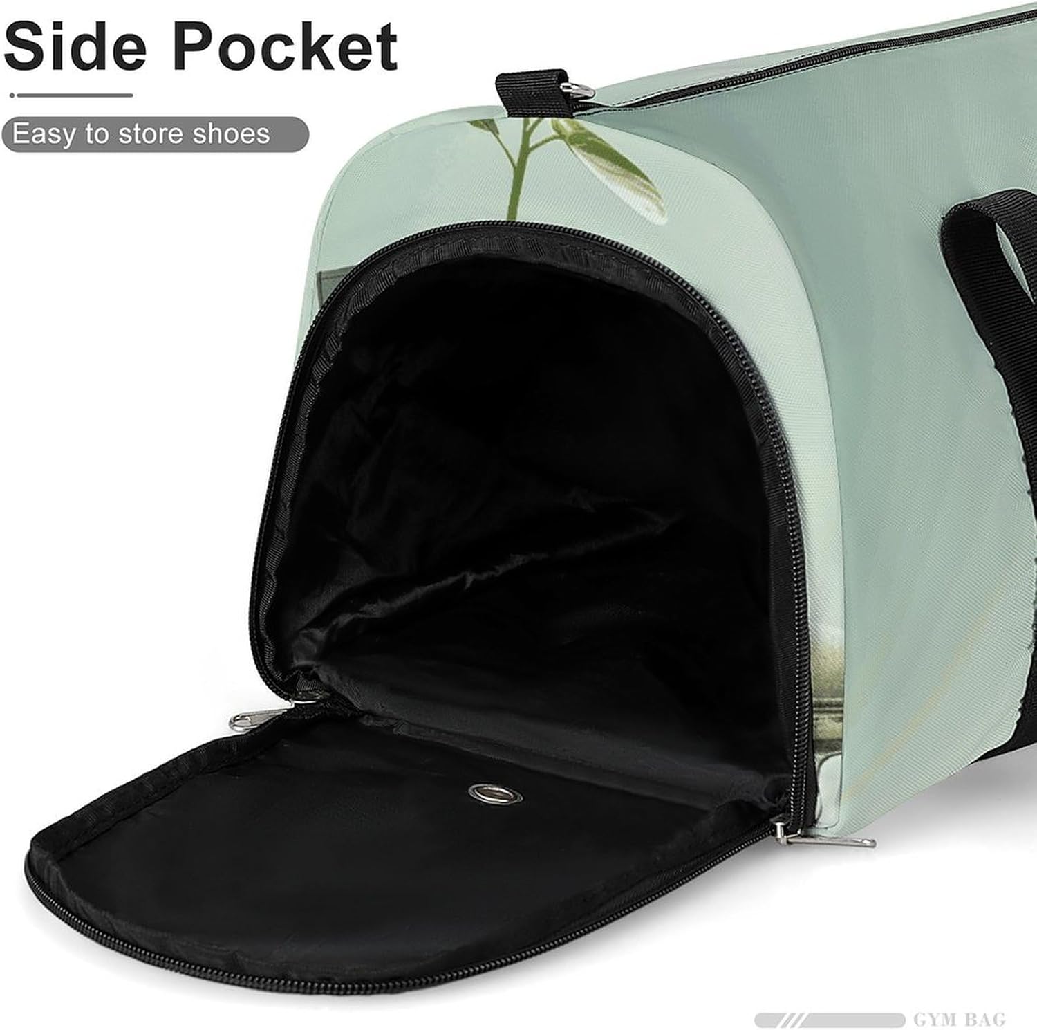 Gym Bag for Men Travel Duffle Bag Shoes And Green Buds Tote Bag Weekender Duffel Bag Weekender Bag for Sports