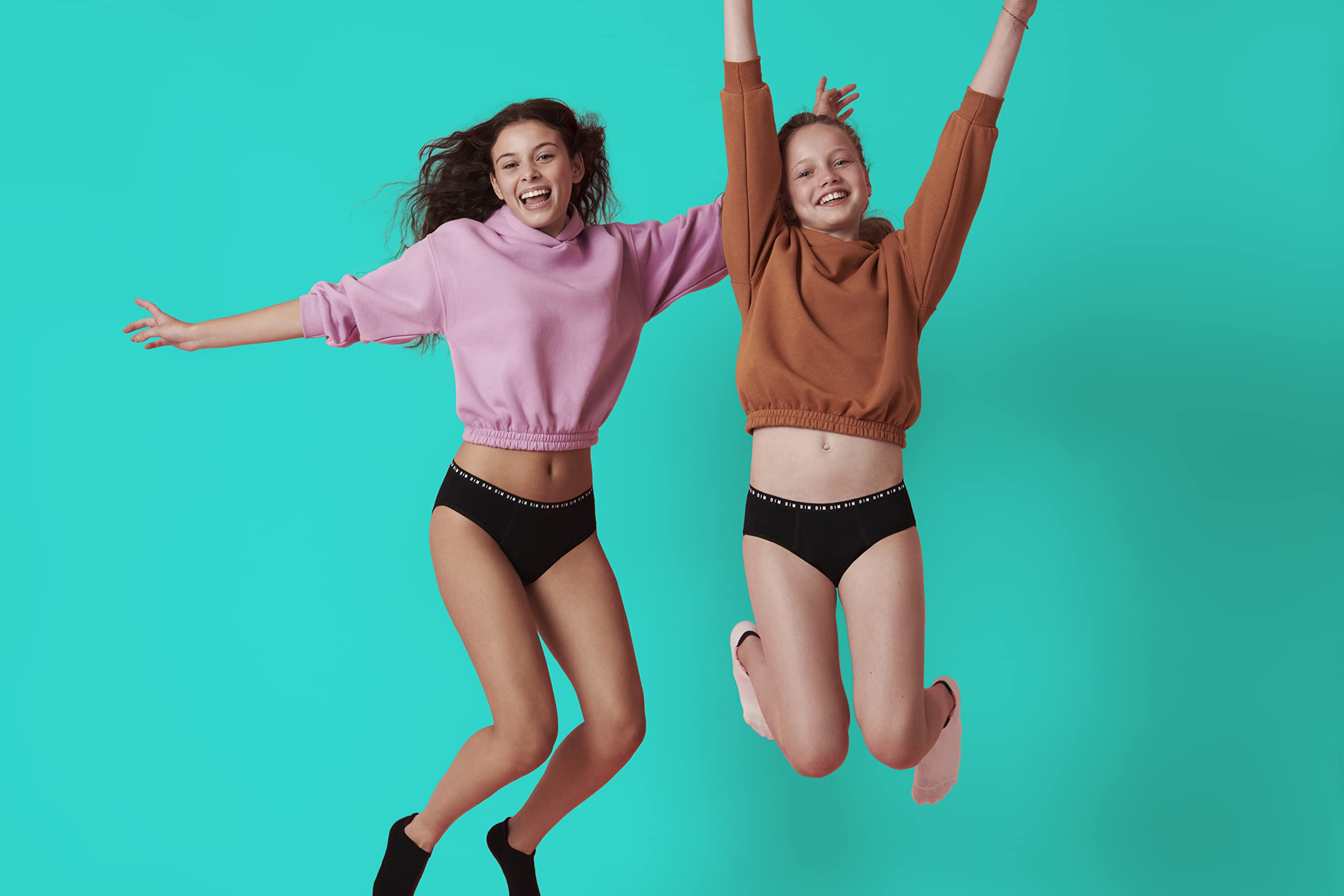 DIM My Protect Culottes Menstruelles Fille x2 | Flux Abondant | Coton Bio Ultra Absorbant | Confort et Sécurité | Lavables