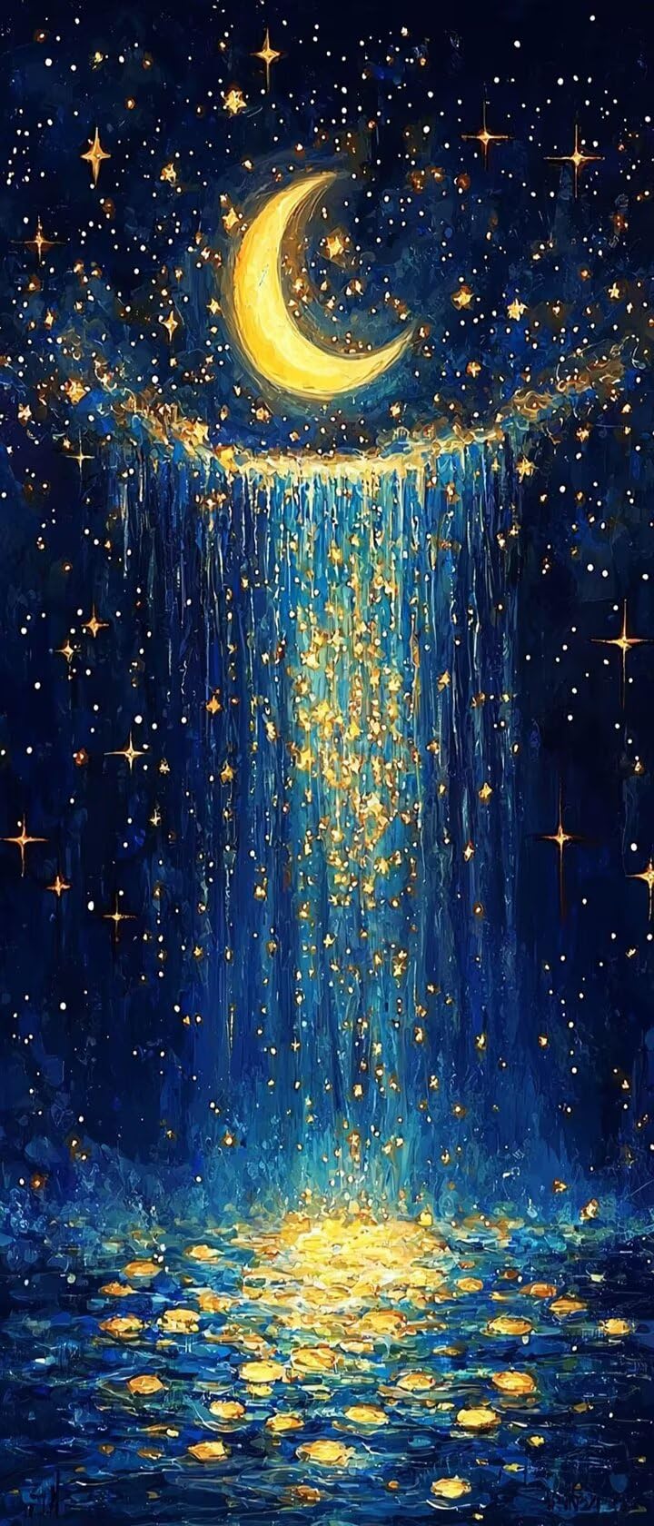Malen Nach Zahlen 50x150cm Leinwand Sternenhimmel Malen Nach Zahlen Erwachsene mit Ohne Rahmen, DIY Kreativ Set für Erwachsene mit Pinseln und Acrylfarbe, Zimmer Deko Mond Landschaft Geschenk, P0M-530