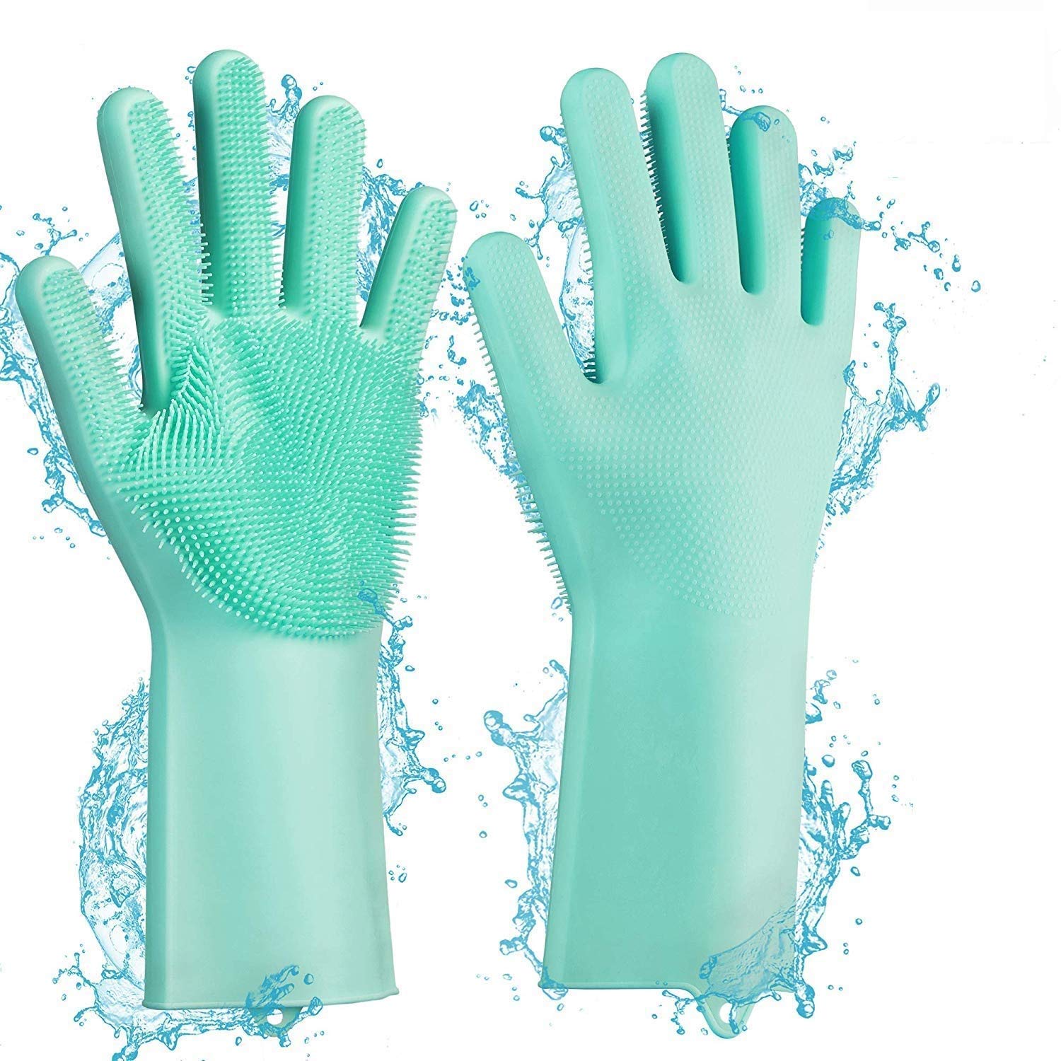 ADA Heavy Duty Magic Silicone Gloves Cleaning Gloves for Dishes, Dishwashing Gloves With Scrubbers, Dish Gloves for Kitchen, Car Washing gloves, Pet Grooming Latex Free Gloves (Green Color, 1 Pair) (B07RC3DFNP) Amazon Price History, Amazon Price Tracker