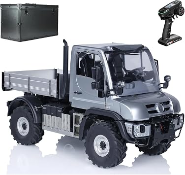 Uni U423 4X4 1/10 RC Rock Crawler Cars 2Speed Gearbox Remote Control Off-Road Vehicles with Winch Light Sound 540 Brushed Motor Hobby Grade Model for Adult HobbyGray
