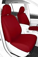 Vista 5 de CalTrend Front Buckets Seats, Faux Leather Seat Covers for 2012-2014 Nissan Cube Beige Beige Insert with Black Trim