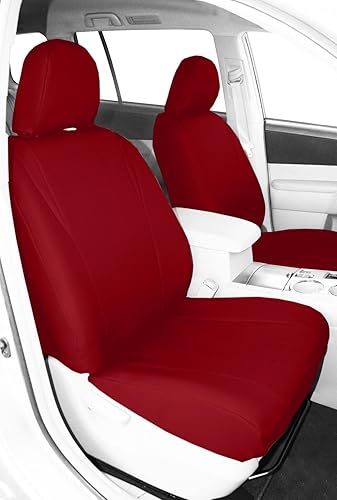 Miniatura 5 de CalTrend Front Buckets Seats, Faux Leather Seat Covers for 2012-2014 Nissan Cube Beige Beige Insert with Black Trim