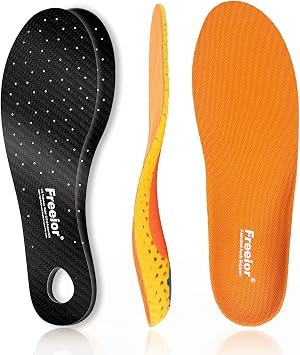 Carbon Fiber Sports Insole with Breathable Arch Support, Enhanced Athletic Performance for Basketball Volleyball Running - Jump Higher Cushioned Women 6.5-7