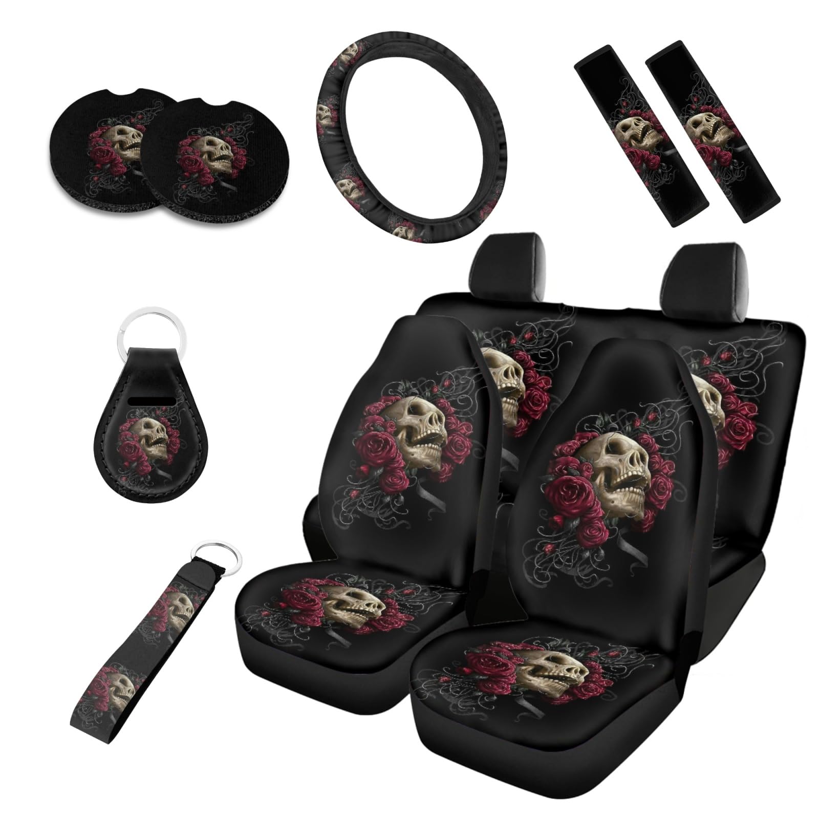 4 Sottobicchieri Auto Con Stampa Mucca E Diamanti, Antiscivolo, Universali 7,9 Cm, Per Portabicchieri, Accessori Interni Auto