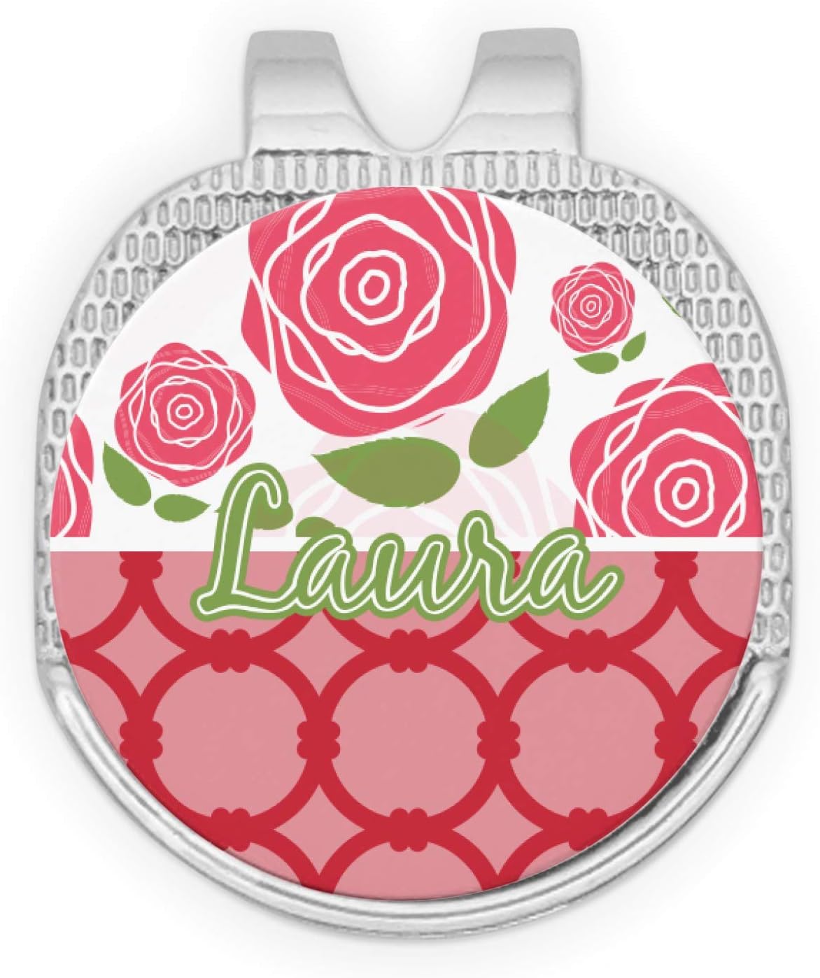 Personalized Roses Golf Ball Marker Hat Clip Silver Sports & Outdoors