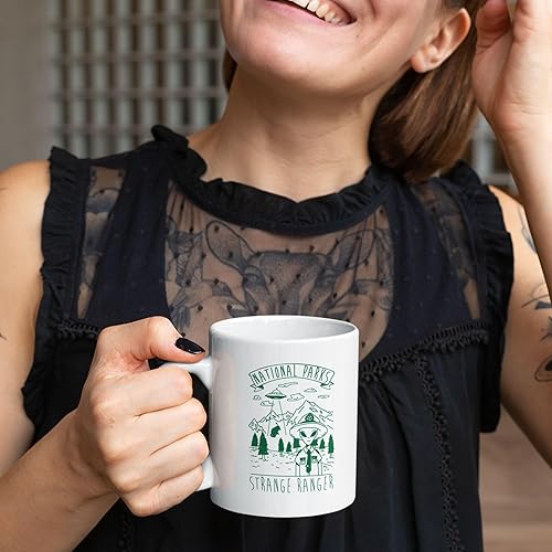Miniatura 5 de LookHUMAN Taza de café Alien – Divertidas tazas de café de humor para adultos, tazas de café de cerámica con impresión de doble cara para amantes