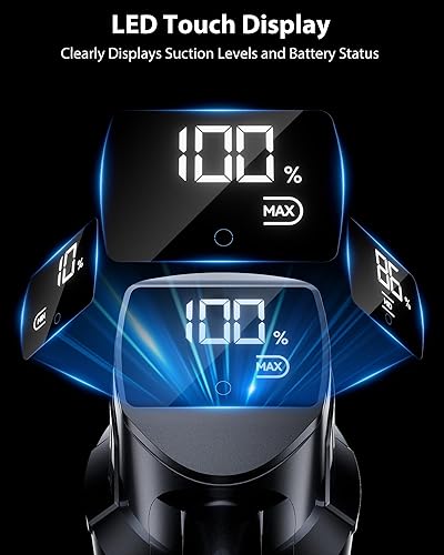 Miniatura 7 de Aspiradora inalámbrica, 75 minutos48 KPa580 W para el hogar, con cepillo antiestático y antienredos, pantalla táctil LED, aspiradora de palo para