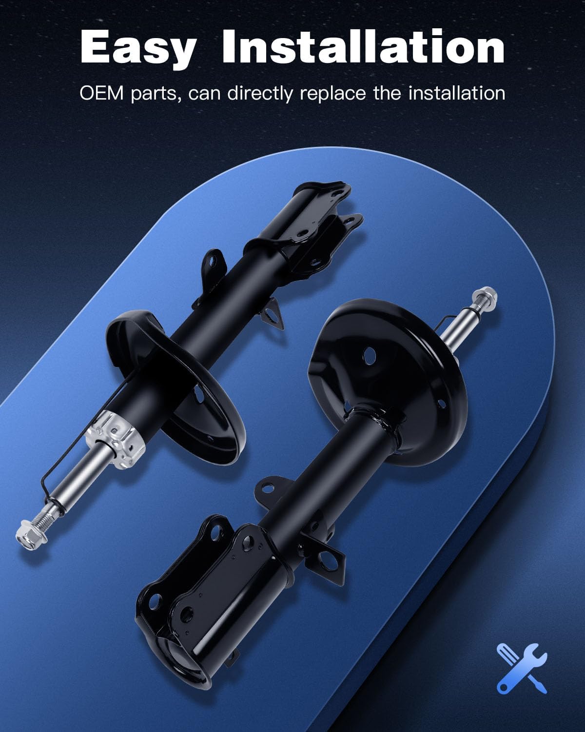Shocks and Struts,ECCPP Rear Pair Shock Absorbers Strut Kits Compatible with 1998-2002 Chevrolet Prizm,1993-1997 Geo Prizm,1993-2002 Toyota Corolla 234059 71953 234060 71954