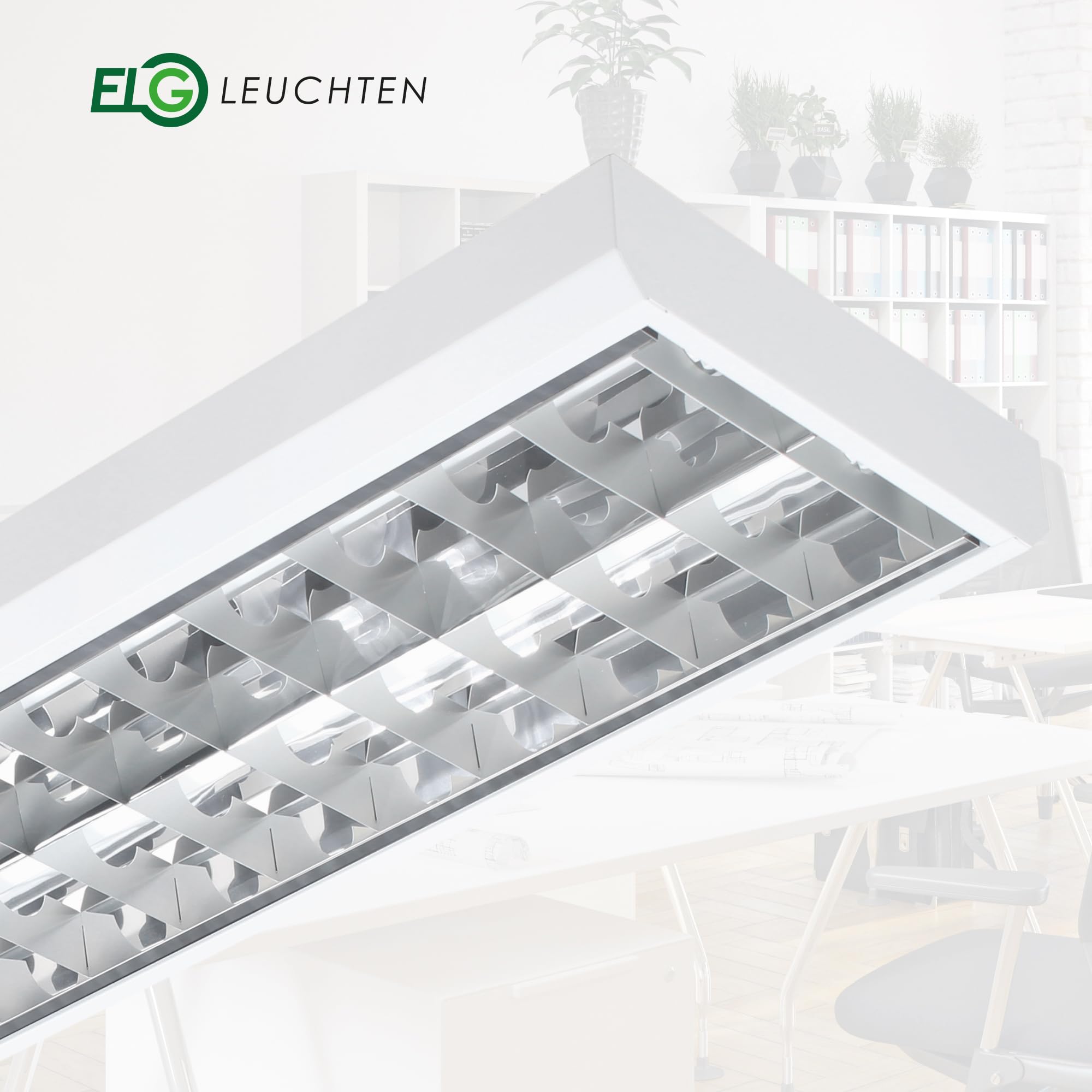 LED Rasteranbauleuchte 150cm 2-flammig 22,1W 4100lm 6500K Tageslicht 185 lm/W