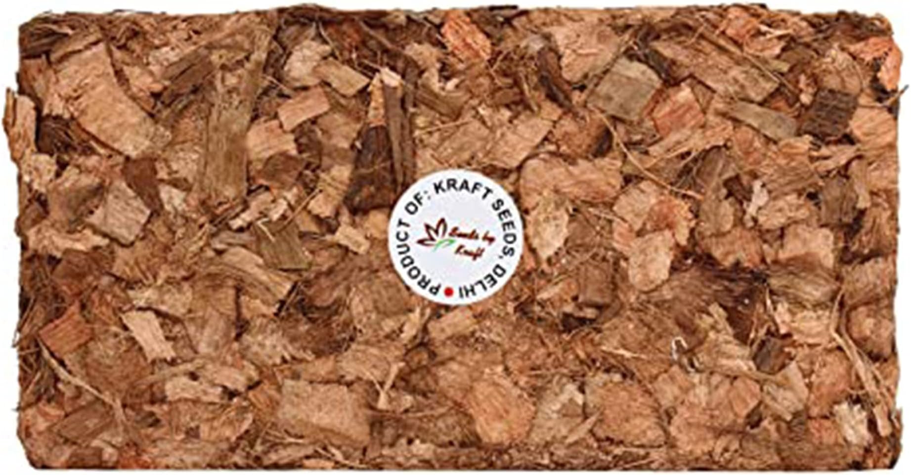 Kraft Seeds Cocochips for Home Garden (1 Block, 650gm) | Cocochip for Plants | Natural Coconut | Hydroponic Plants, Lawn, and Terrace Gardening | Coconut Coir Block, Coco Peat, Coco Powder, Coir Pith