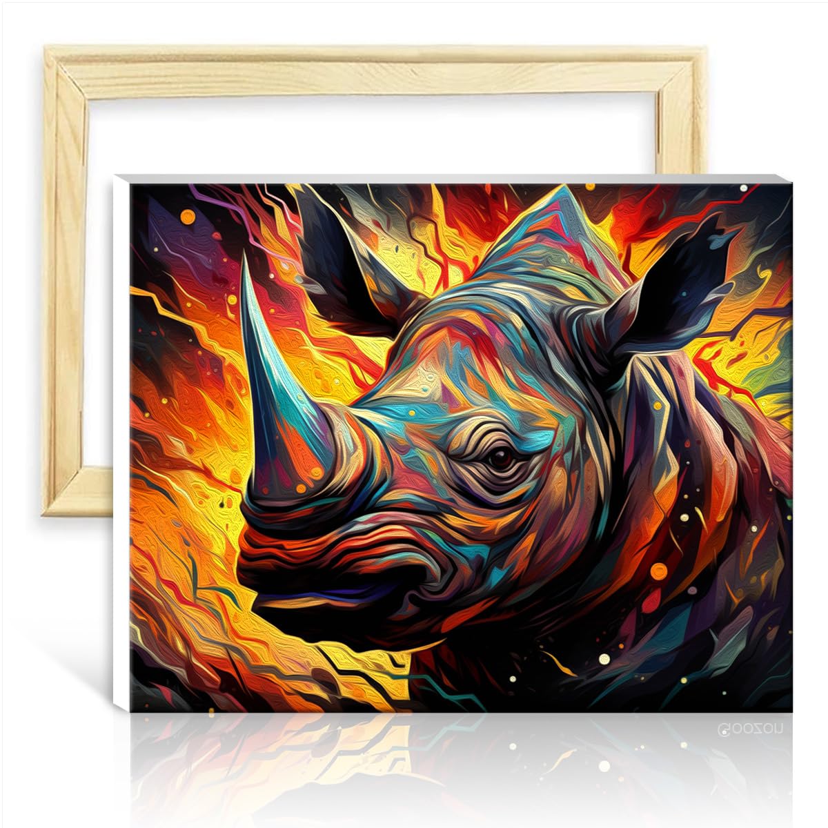 TANGFEIY Kit Peinture Par Numéros Dinosaures – Toile Pré-encadrée 30x40cm Avec Pinceaux Et Peintures Acryliques – Loisir Créatif Relaxant Pour Adultes Et Enfants Dès 13 Ans