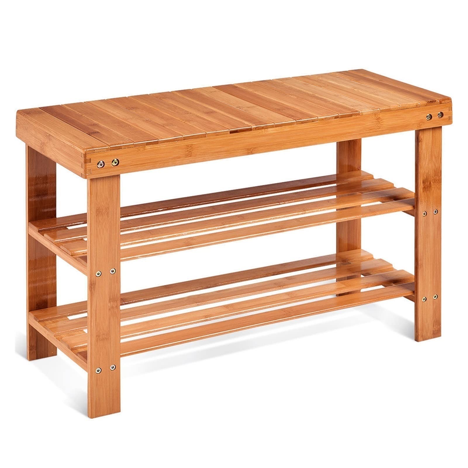 Meuble de rangement autonome pour chaussures et banc d'entrée gain de place