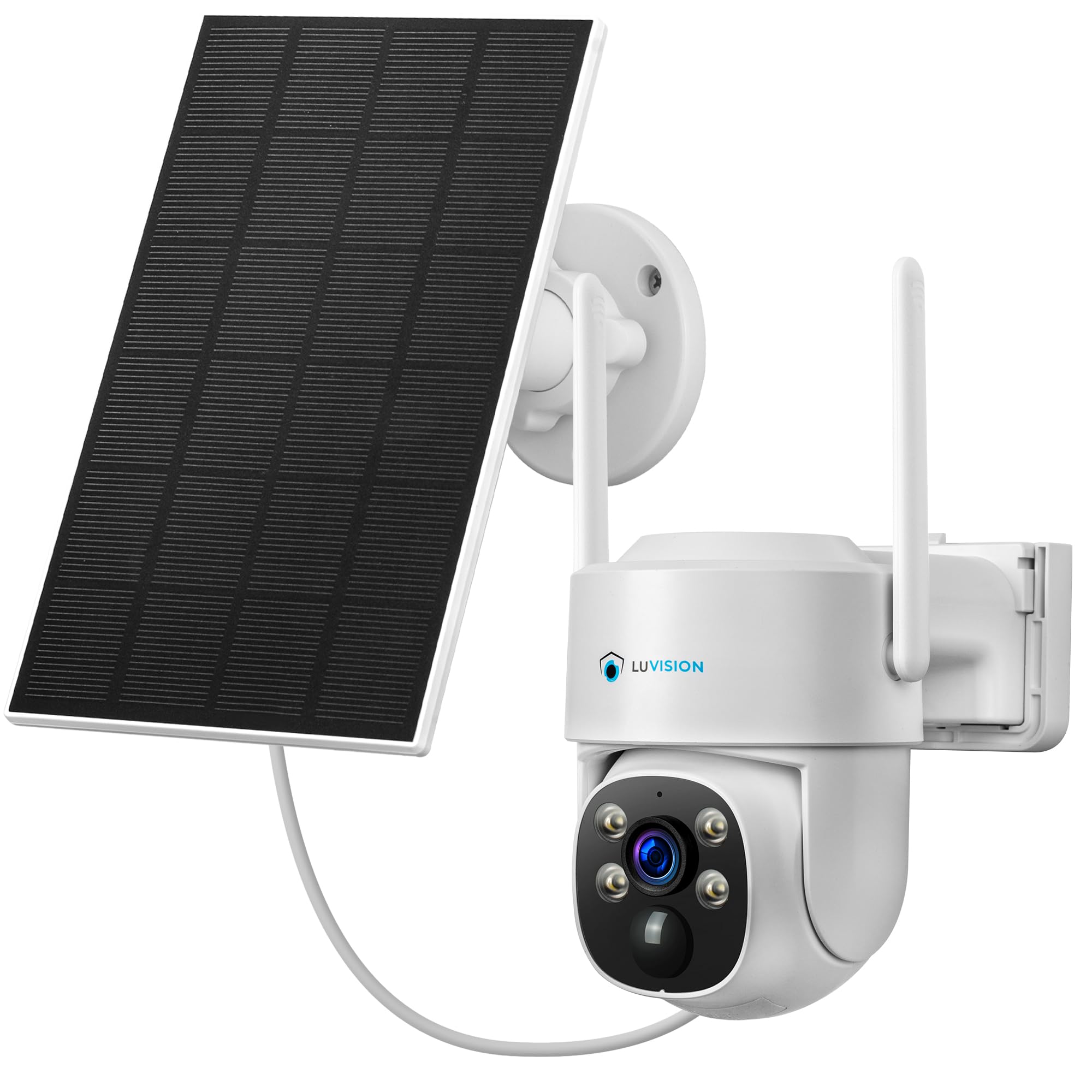 Dual WLAN PTZ Überwachungssystem mit LED Monitor 4MP Solar PTZ Überwachungskamera Mikrofon, Sirene, Smarte Nachtsicht (Erweiterungskamera)