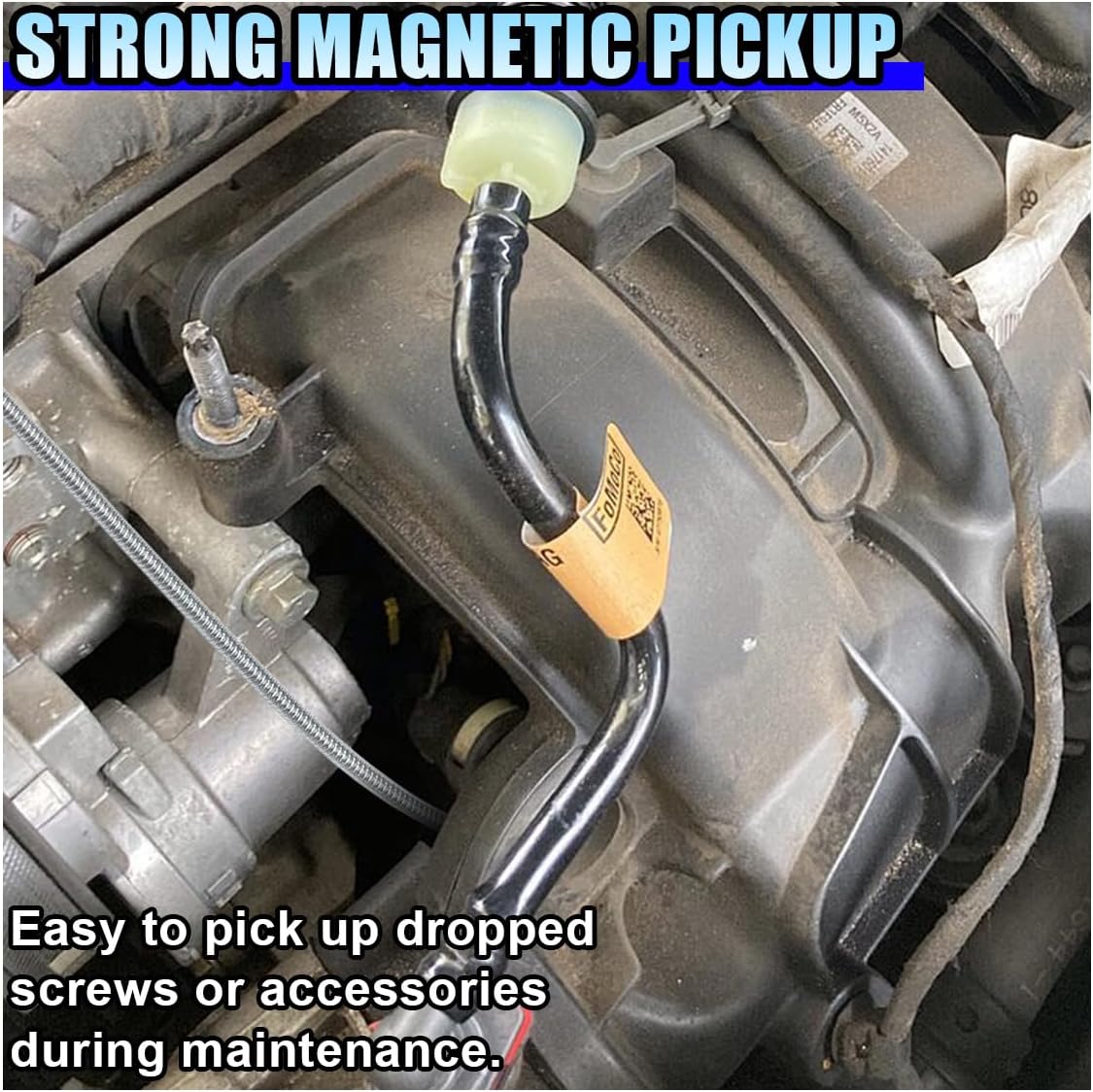 Flexible Magnetic Pickup Tool, 24" Long Bendable Extension image 3