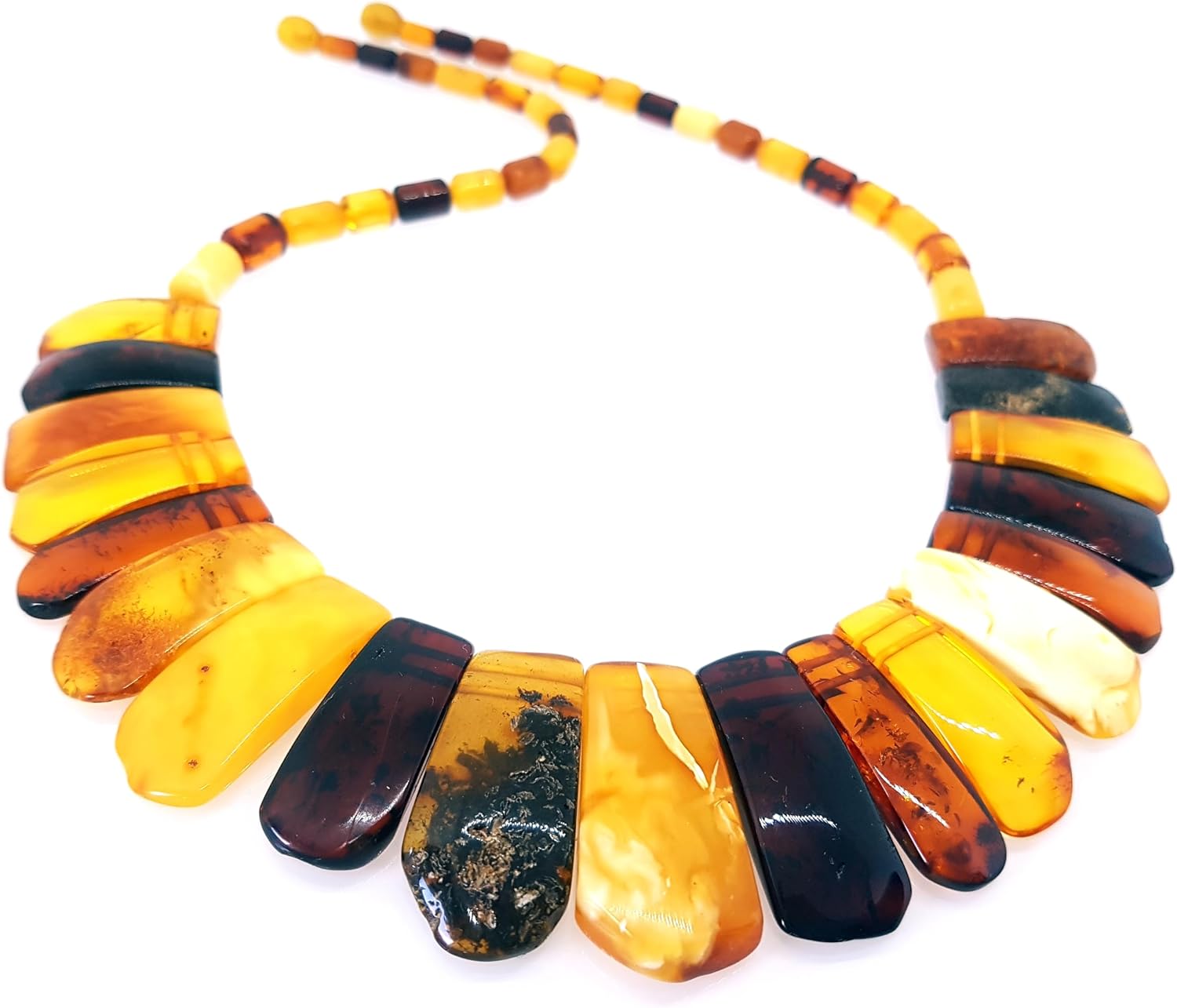 Large Baltic Amber Necklace Collar Women/Certified Genuine Baltic Amber