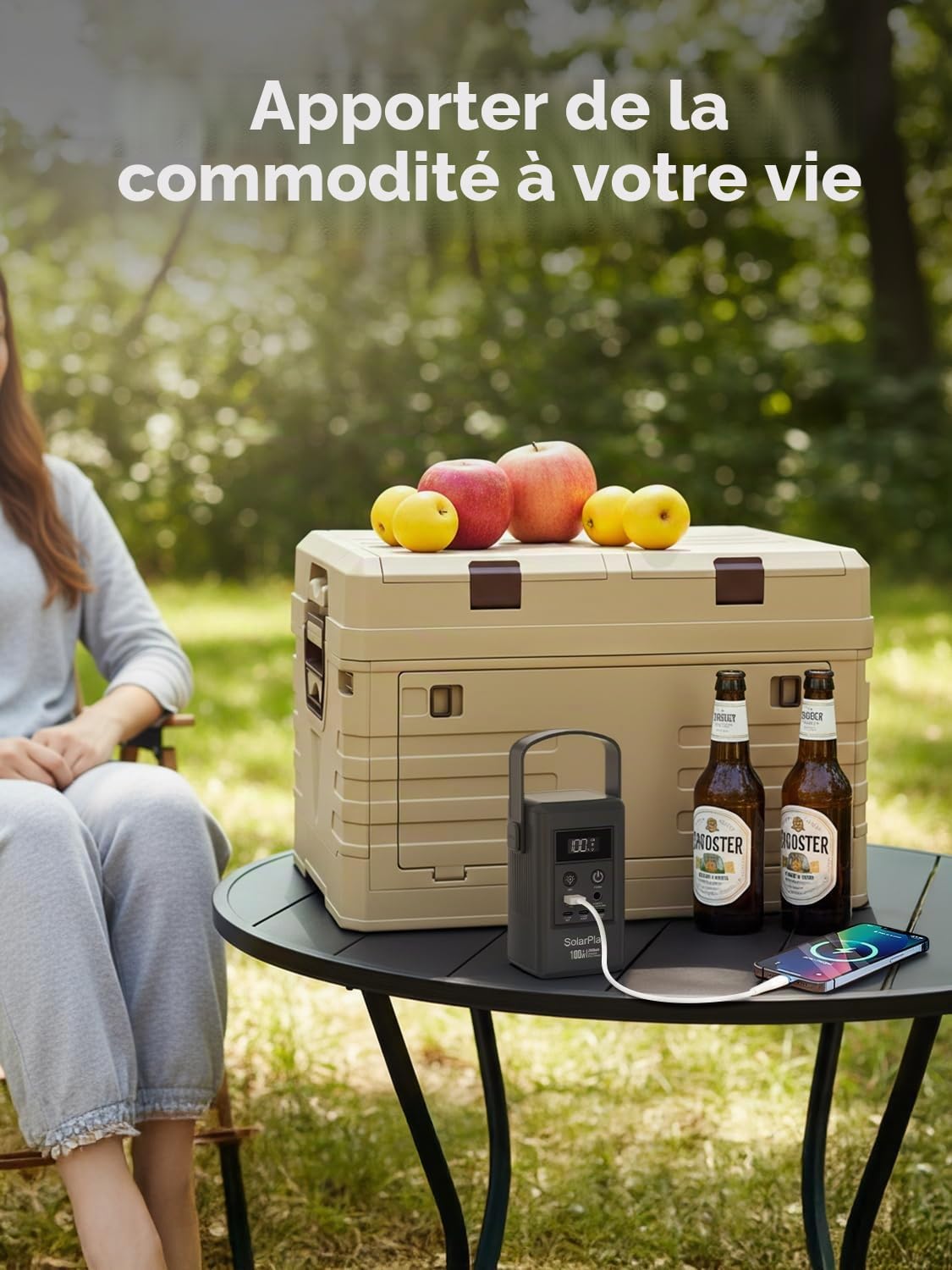 solarplay Boîte de rangement pliable 60L avec couvercle, Grande boîte pliable extra large avec cadre renforcé, Gain de place, se plie pour voiture, camping, maison et jardin (57,5 x 22 x 40,5 cm)