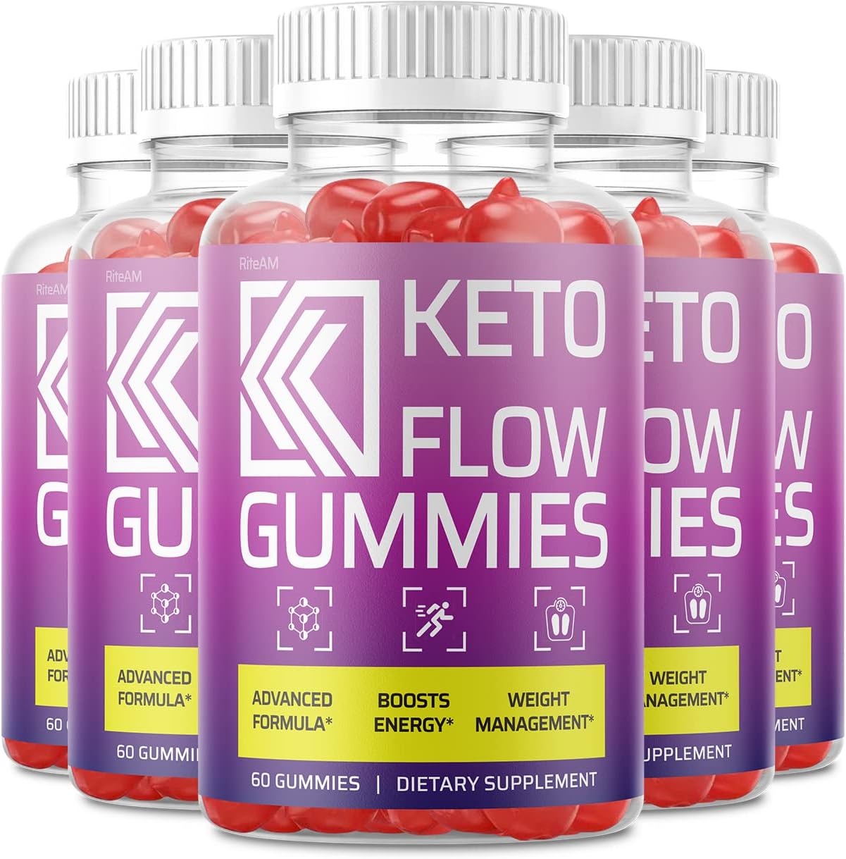(5 Pack) Keto Flow ACV Gummies Advanced Formula Keto Flow